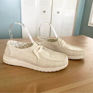 Hey Dude Wendy Sparkling Gold Women's Shoes Loafer Slip On Size US 7 Casual